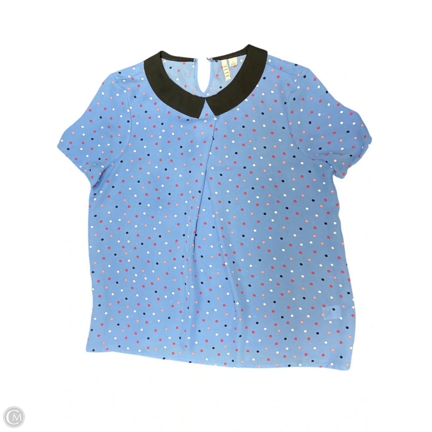 Blouse Short Sleeve By Elle In Blue, Size: S