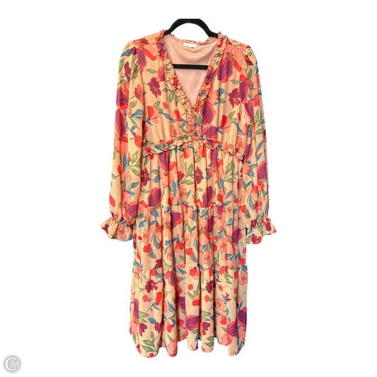 Dress Casual Midi By Jodifl In Floral Print, Size: M
