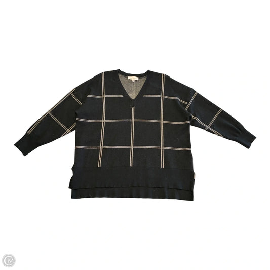 Sweater By Philosophy In Black & Tan, Size: 2x