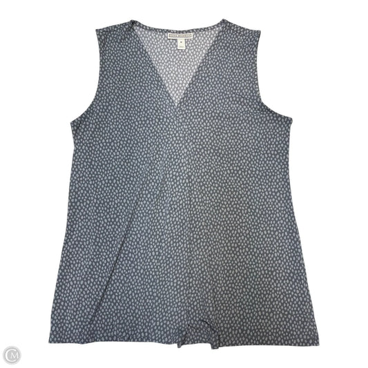 Blouse Sleeveless By Dana Buchman In Grey, Size: M