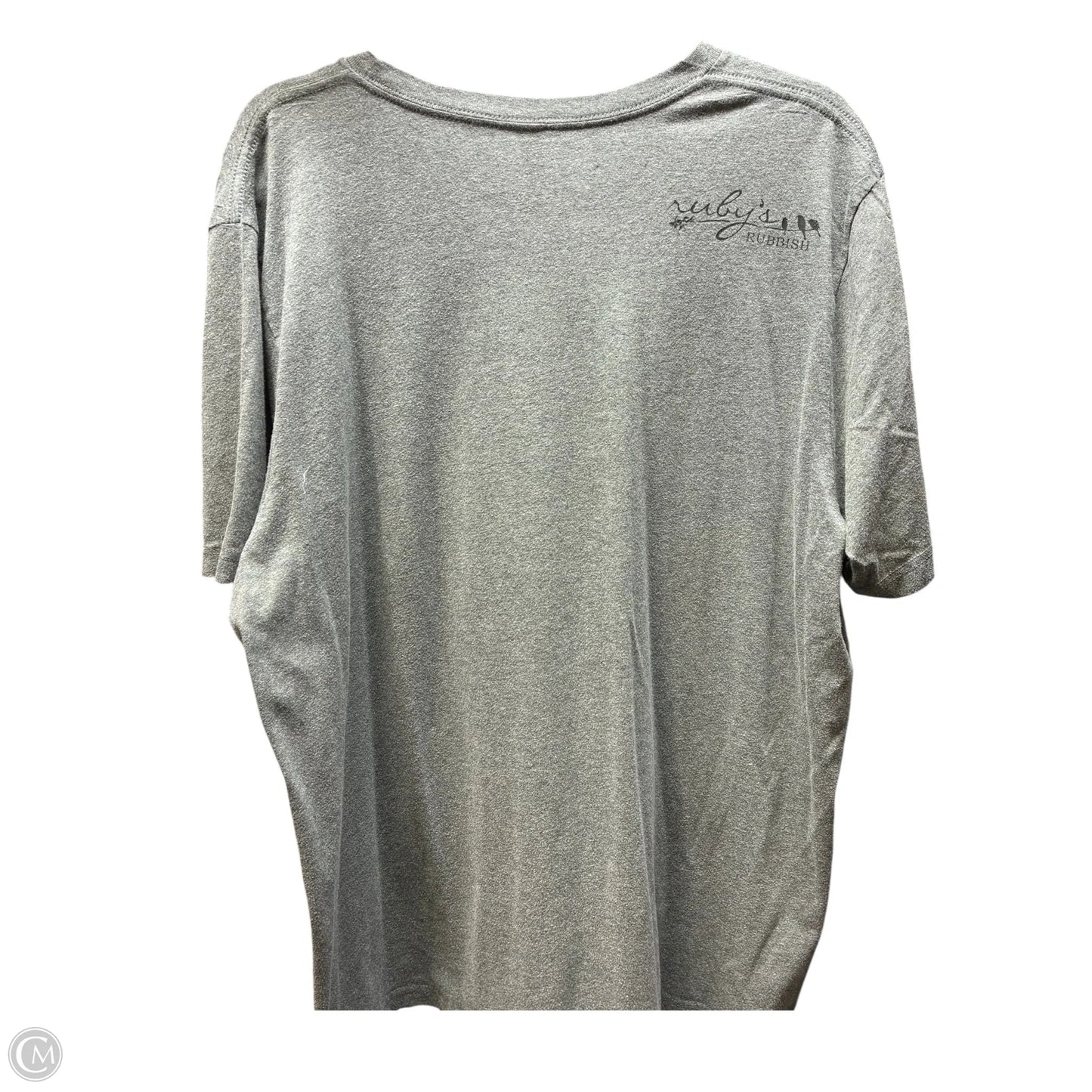 Top Short Sleeve Basic By Clothes Mentor In Grey, Size: 2x