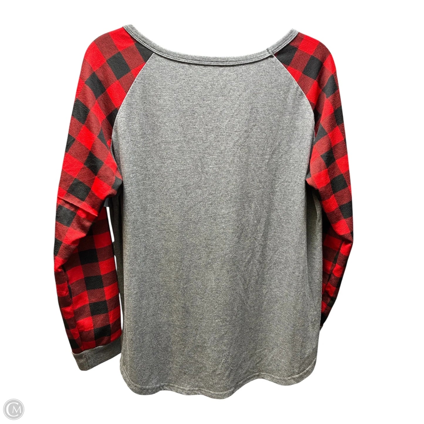 Top Long Sleeve By Clothes Mentor In Plaid Pattern, Size: L