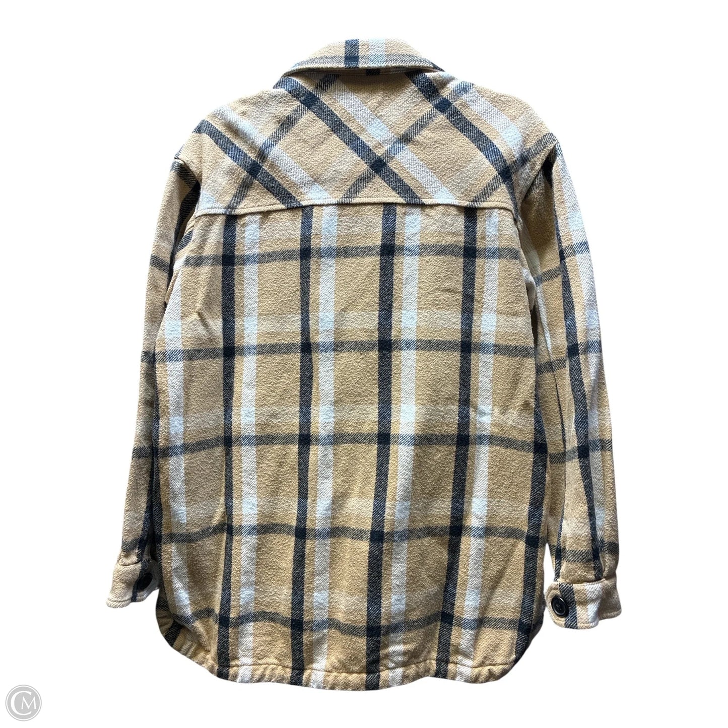 Jacket Shirt By Lucky Brand In Tan, Size: M