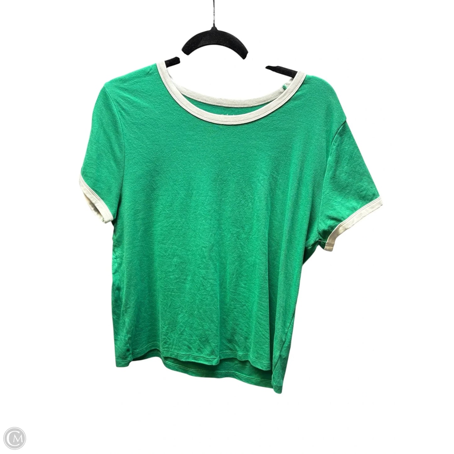 Top Short Sleeve Basic By Universal Thread In Green & White, Size: Xl