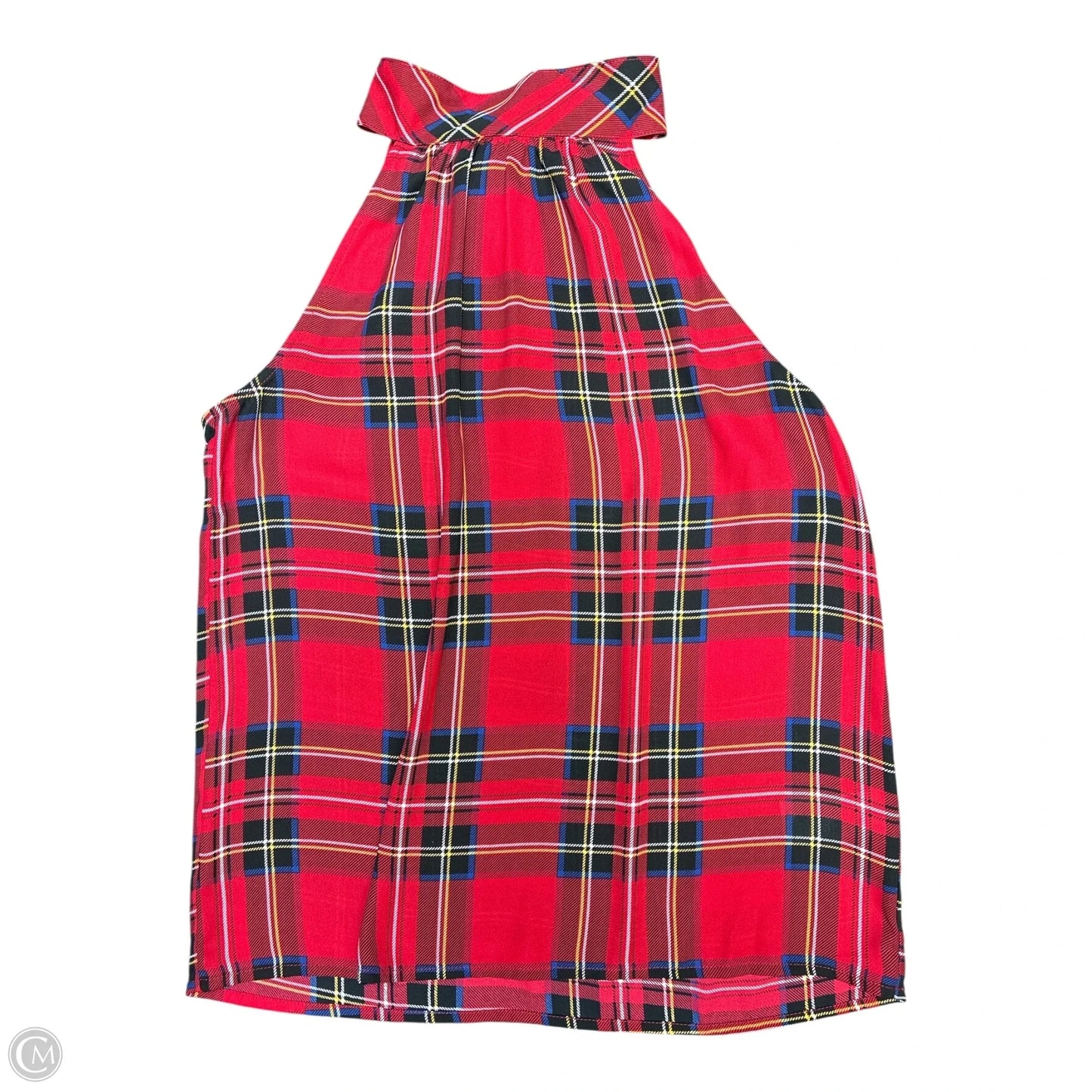 Blouse Sleeveless By J. Crew In Plaid Pattern, Size: 2