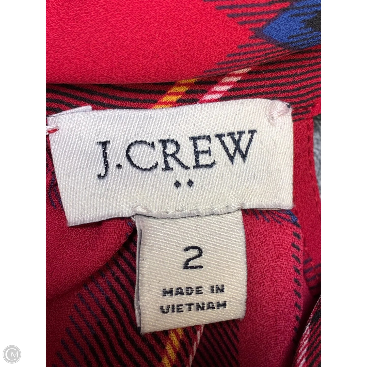 Blouse Sleeveless By J. Crew In Plaid Pattern, Size: 2