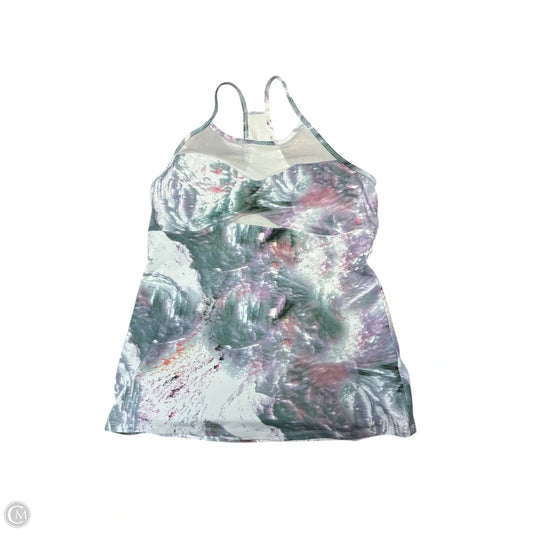 Athletic Tank Top By Fabletics In Grey & White, Size: M
