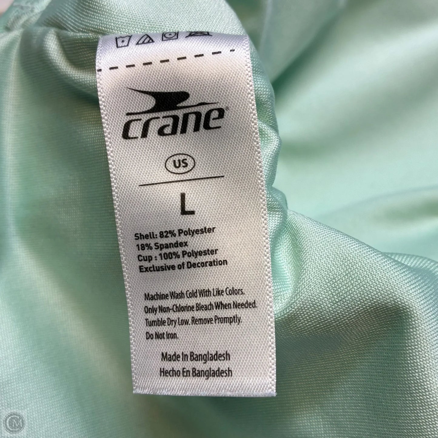 Athletic Bra By Crane In Green, Size: L