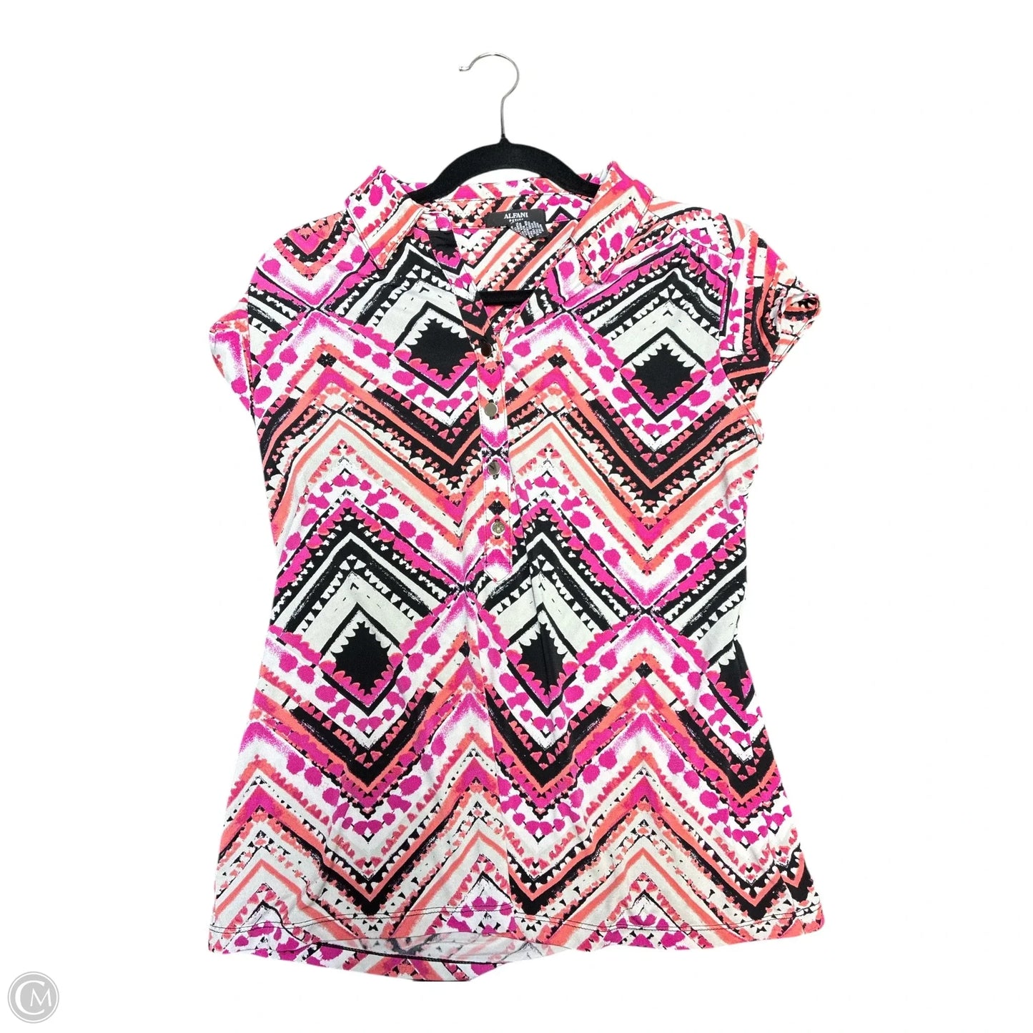 Top Short Sleeve Basic By Limited In Black & White, Size: M