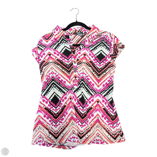 Top Short Sleeve Basic By Limited In Black & White, Size: M