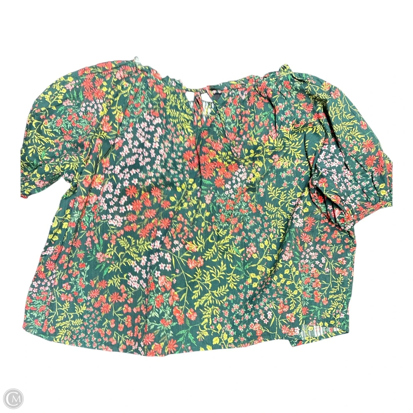 Blouse Short Sleeve By Loft In Green, Size: Sp