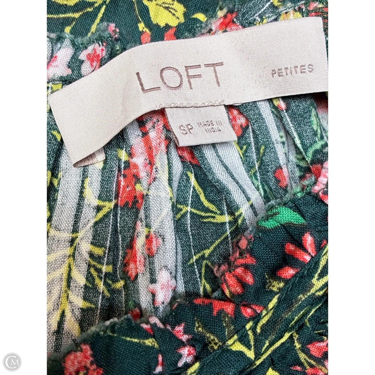 Blouse Short Sleeve By Loft In Green, Size: Sp