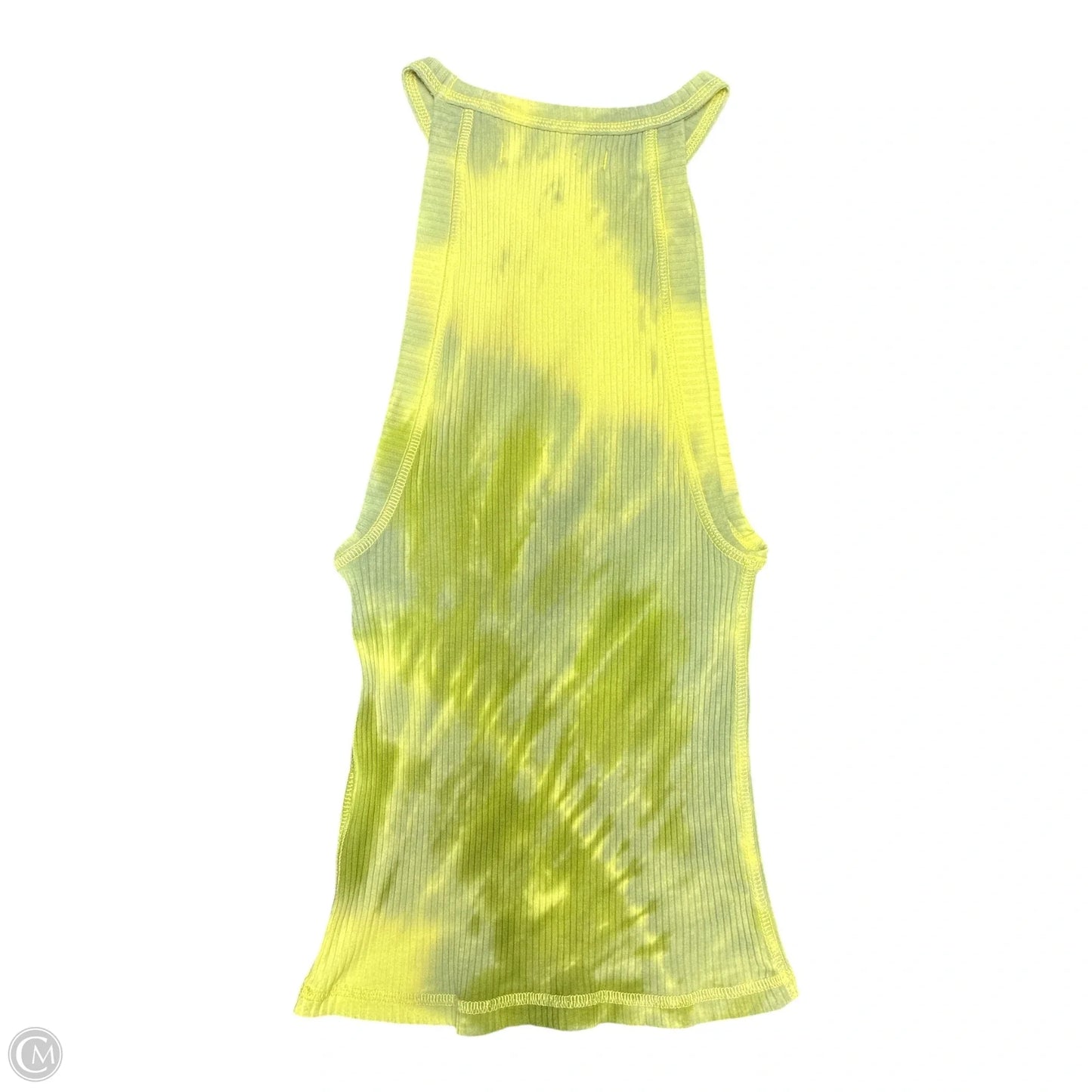 Tank Top By Free People In Green & Yellow, Size: Xs