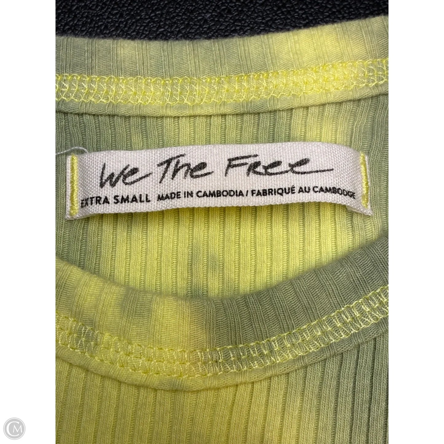 Tank Top By Free People In Green & Yellow, Size: Xs