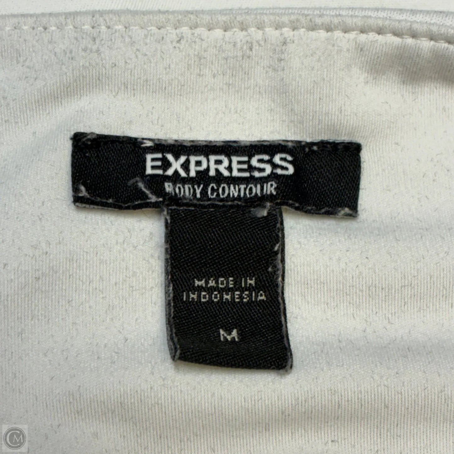 Top Short Sleeve By Express In White, Size: M