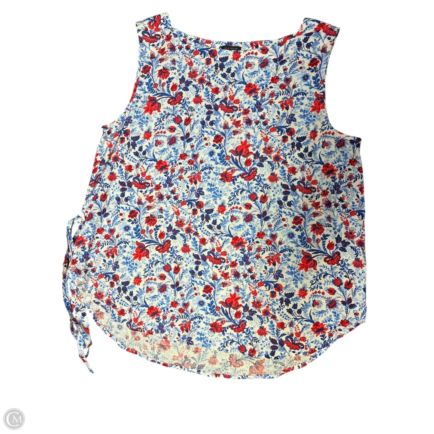 Top Sleeveless By Ann Taylor In Floral Print, Size: L