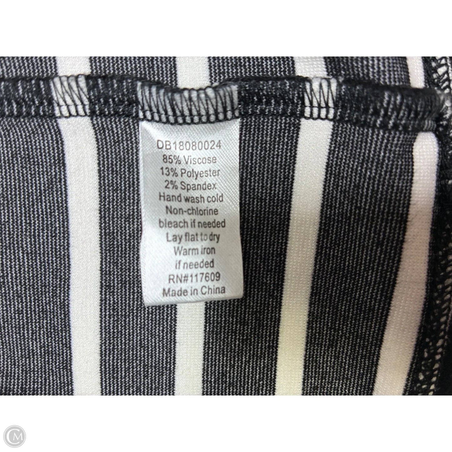 Dress Casual Midi By Downeast In Black & White, Size: M