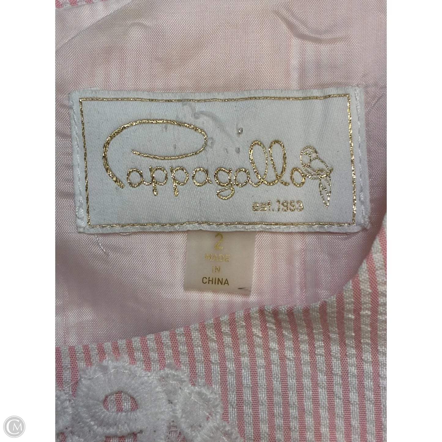 Dress Casual Short By Pappagallo In Pink & White, Size: S