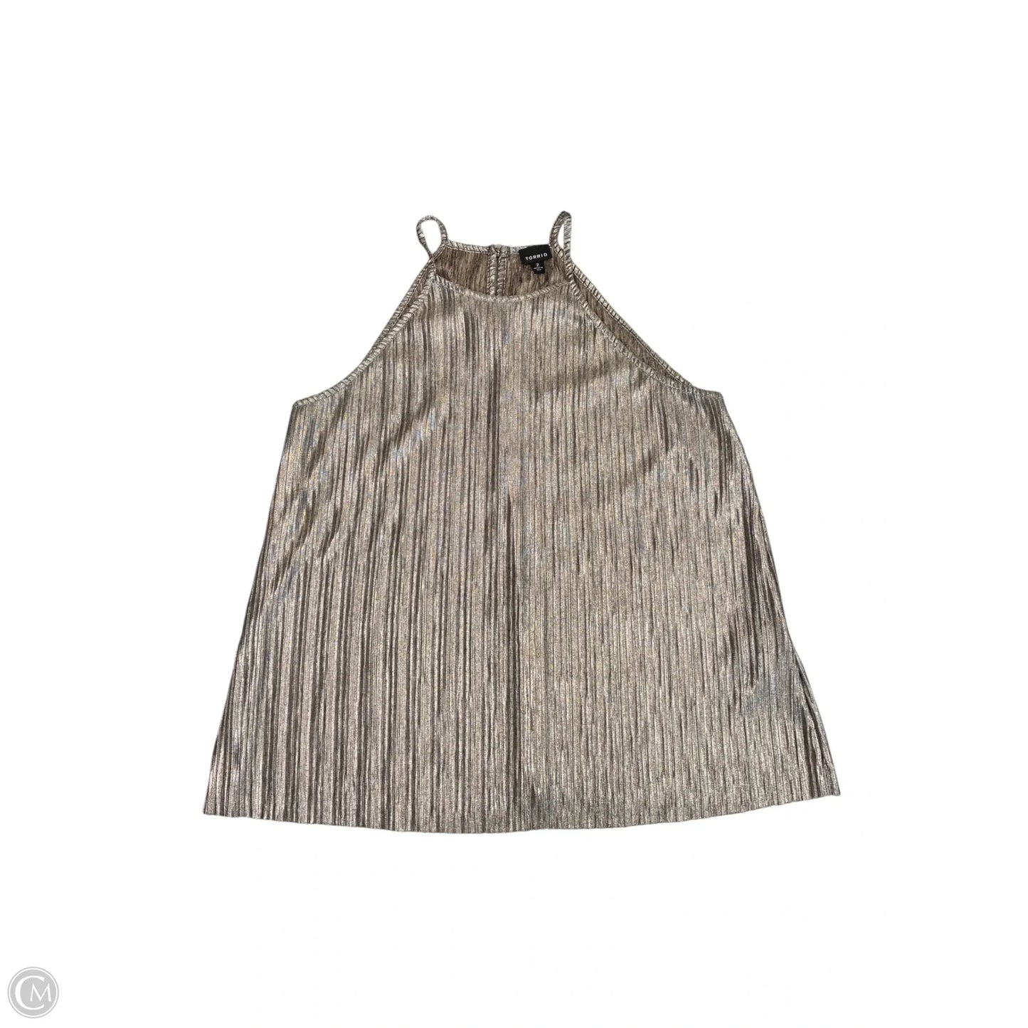 Blouse Sleeveless By Torrid In Silver, Size: 2x
