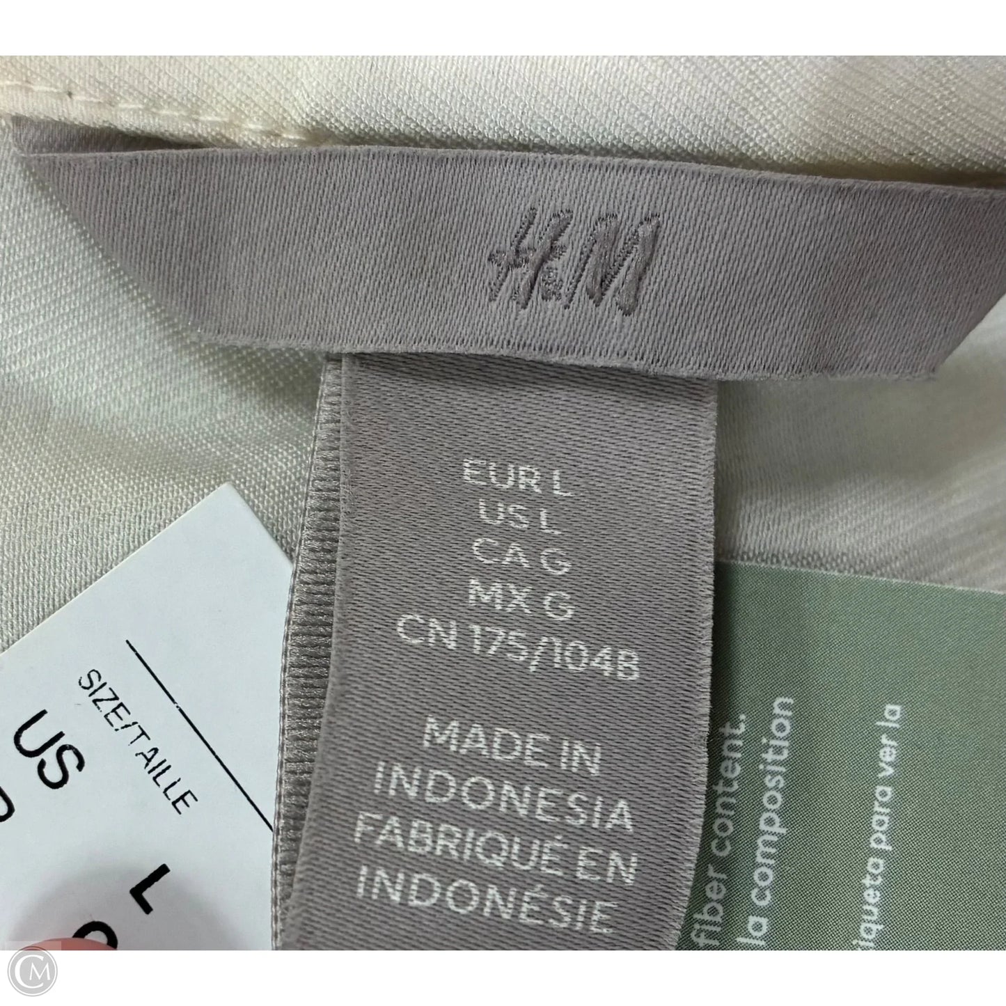 Top Long Sleeve By H&m In Cream, Size: L