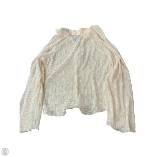 Top Long Sleeve By H&m In Cream, Size: S