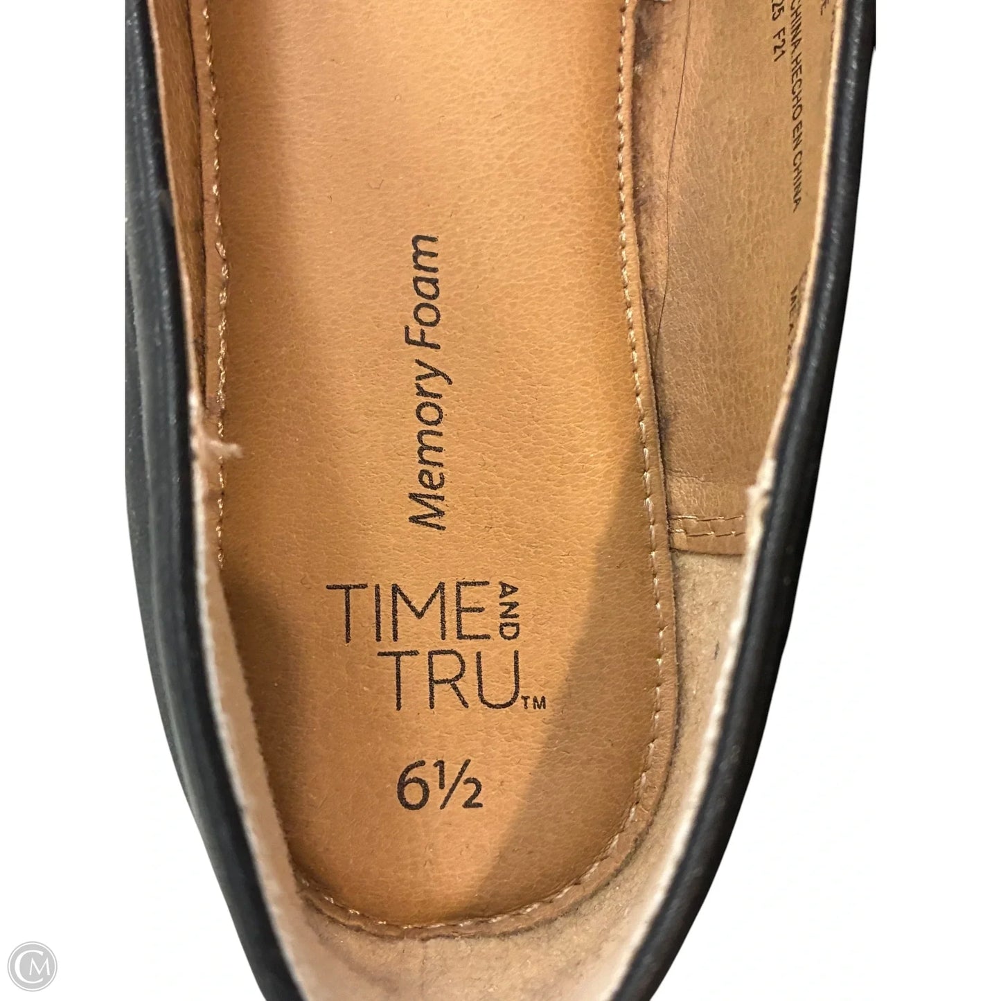 Shoes Flats By Time And Tru In Black, Size: 6.5