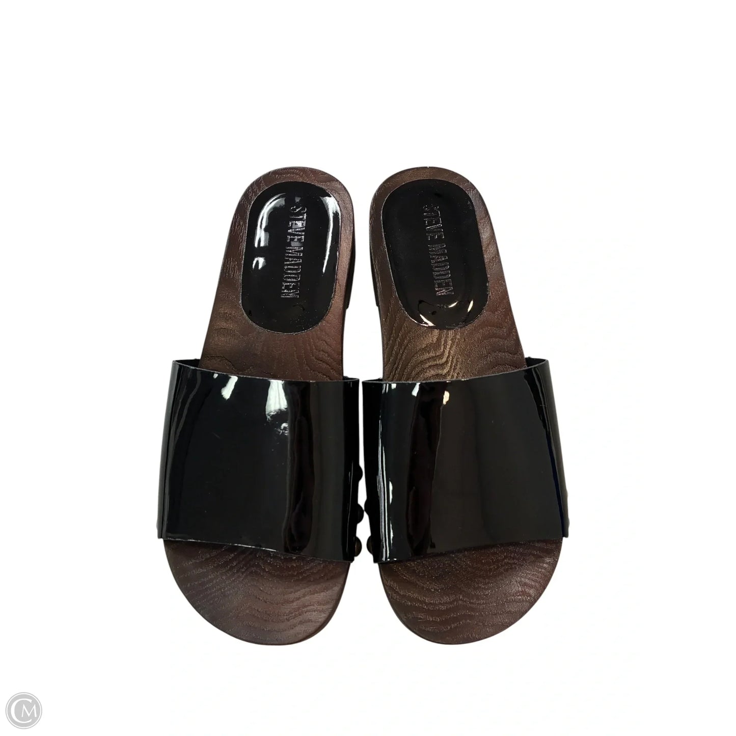 Sandals Heels Block By Steve Madden In Black & Brown, Size: 6.5
