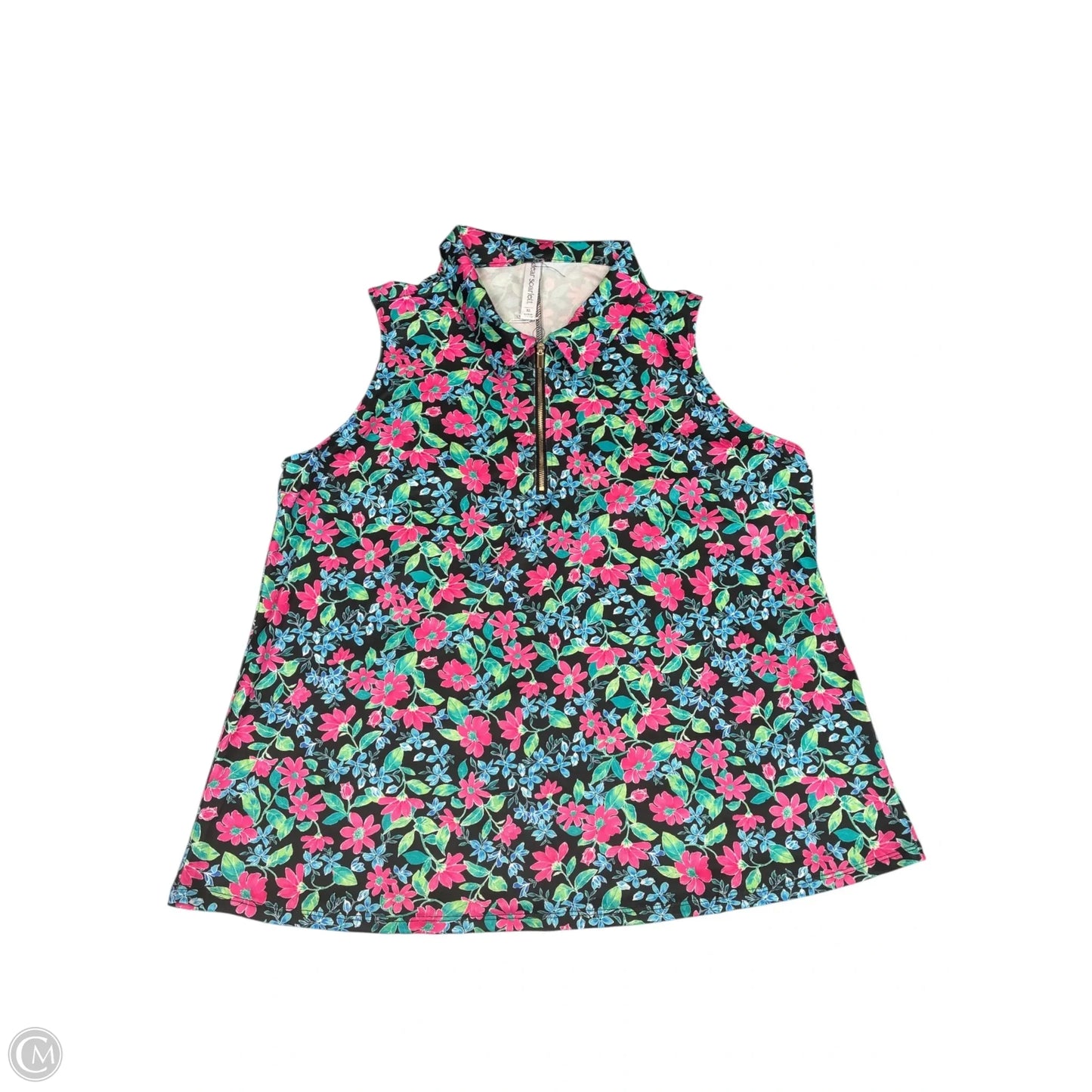 Top Sleeveless By Dear Scarlett In Floral Print, Size: Xl