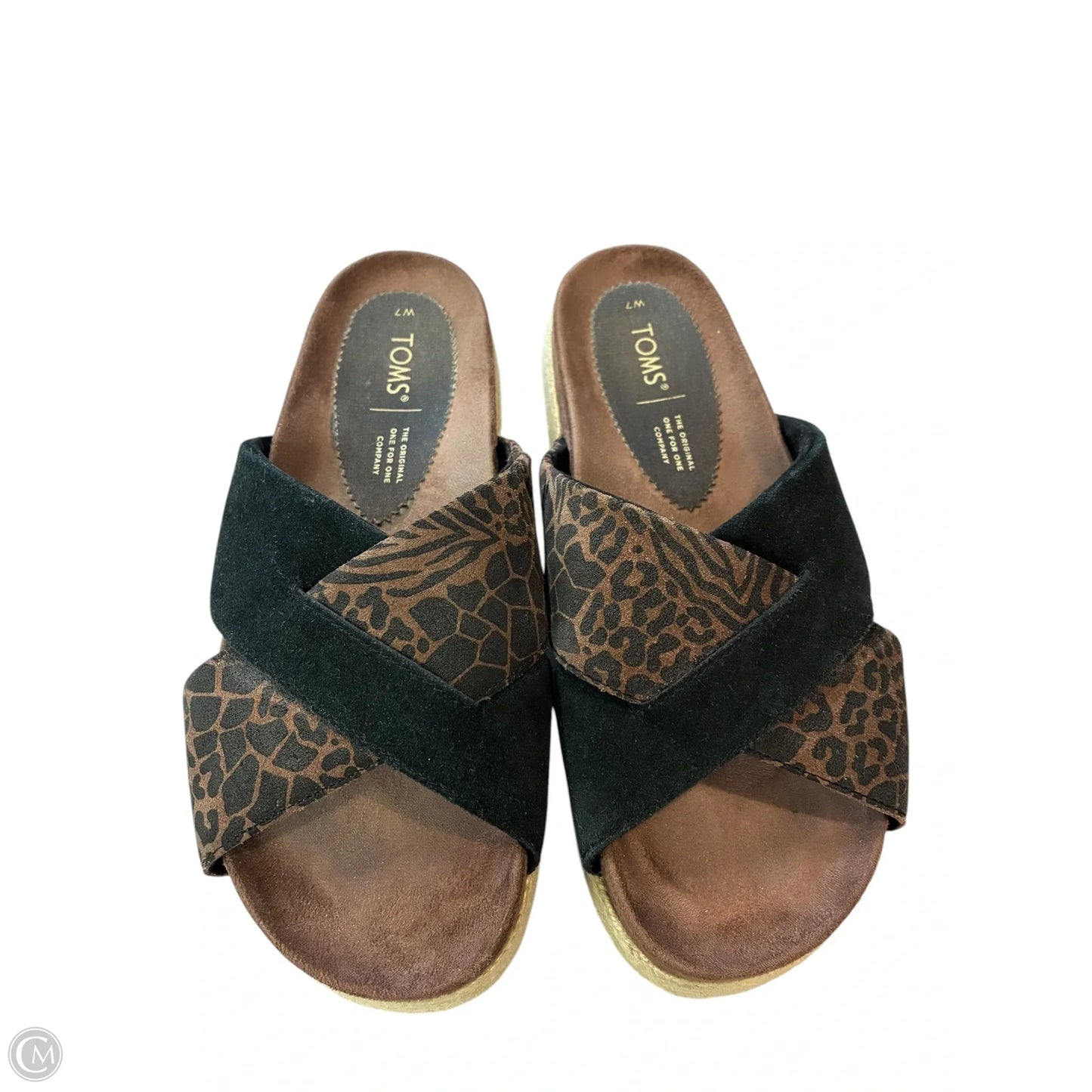 Sandals Flats By Toms In Animal Print, Size: 7