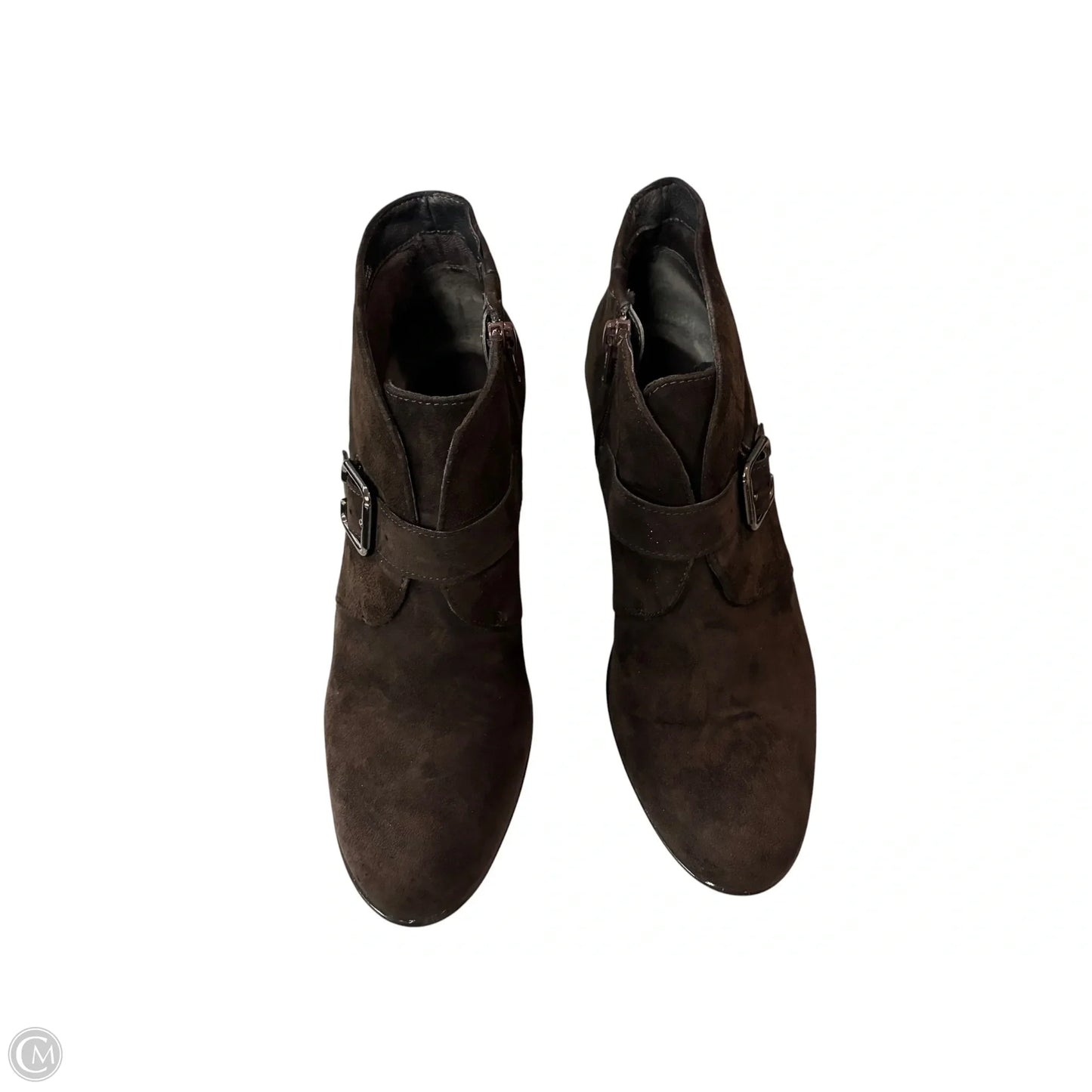 Shoes Heels Wedge By Clarks In Brown, Size: 8