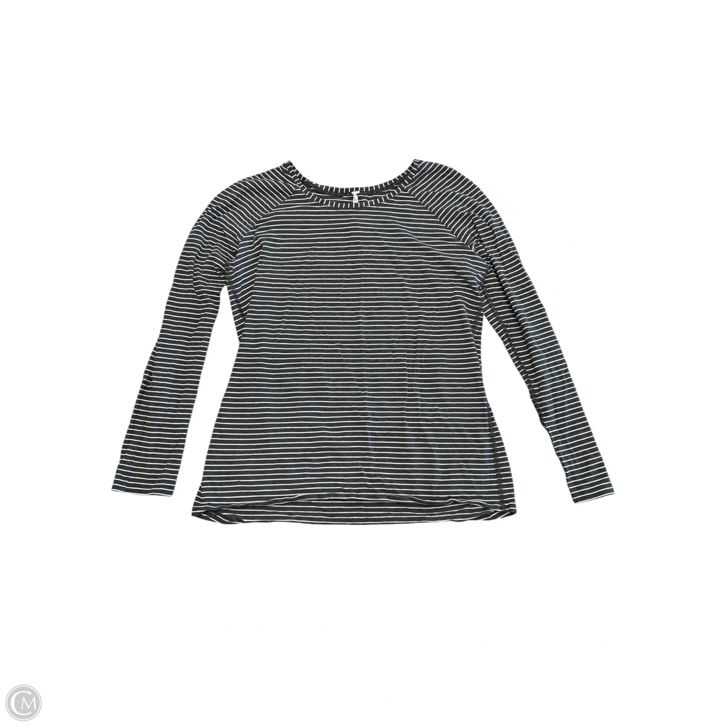 Athletic Top Long Sleeve Crewneck By Lululemon In Striped Pattern, Size: S