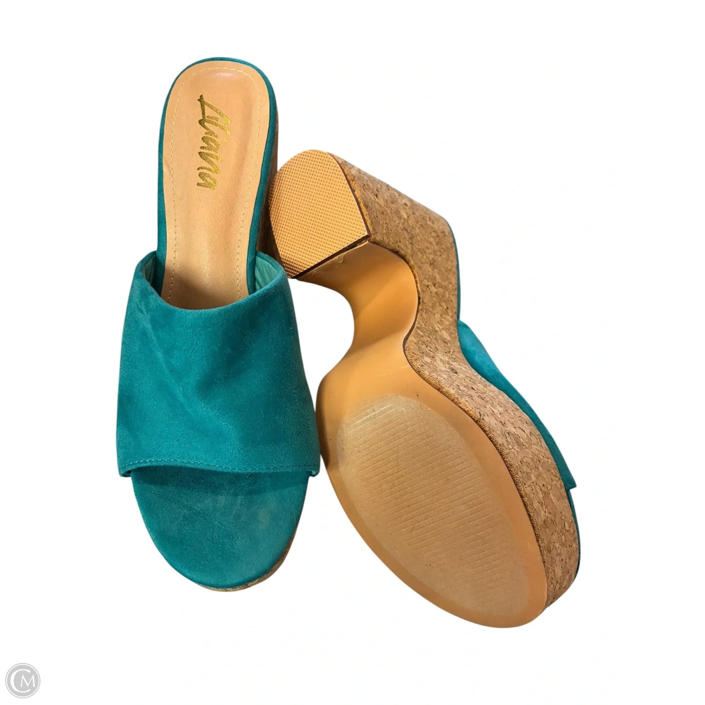 Shoes Heels Block By Liliana In Blue, Size: 10