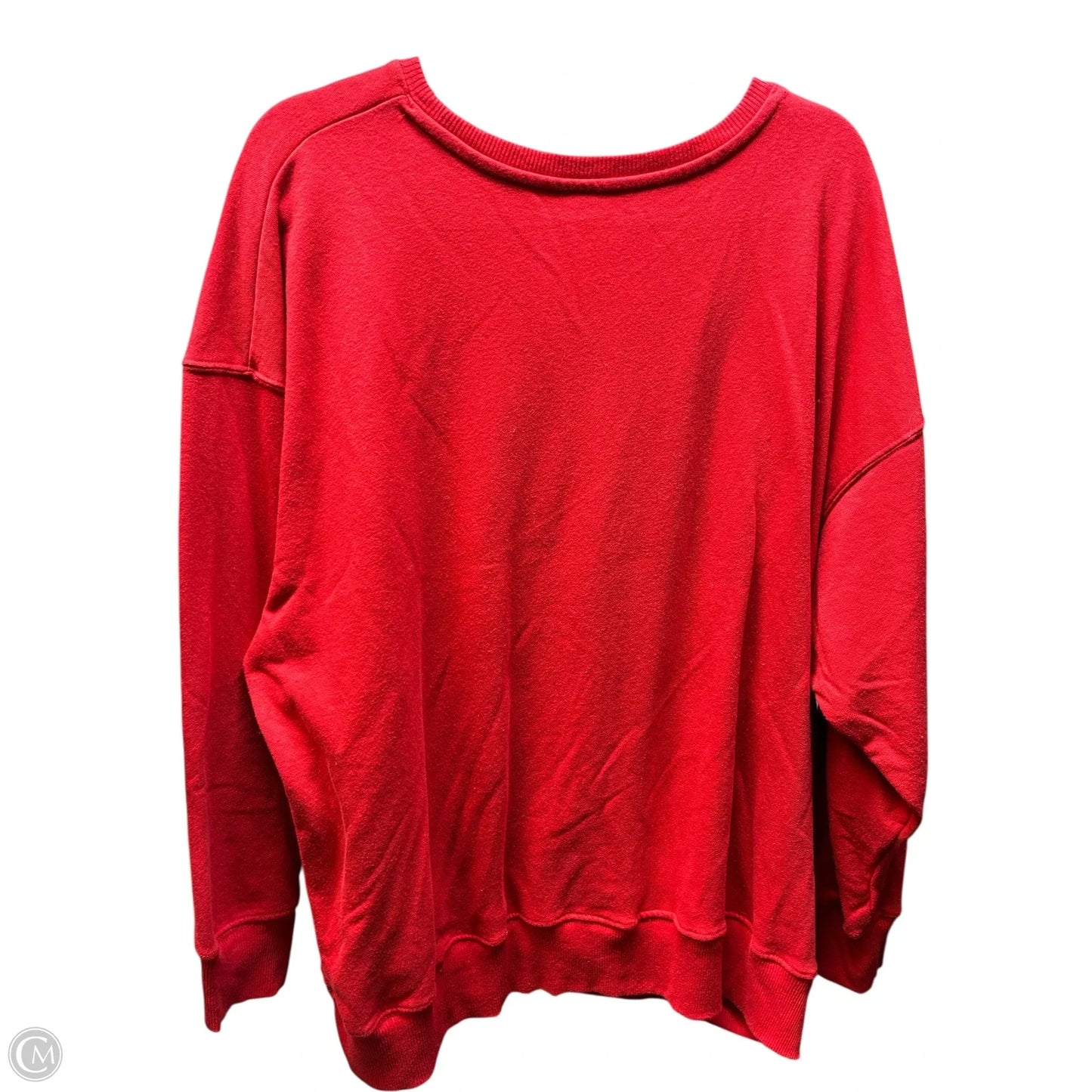 Sweatshirt Crewneck By Holiday Time In Red, Size: 2x