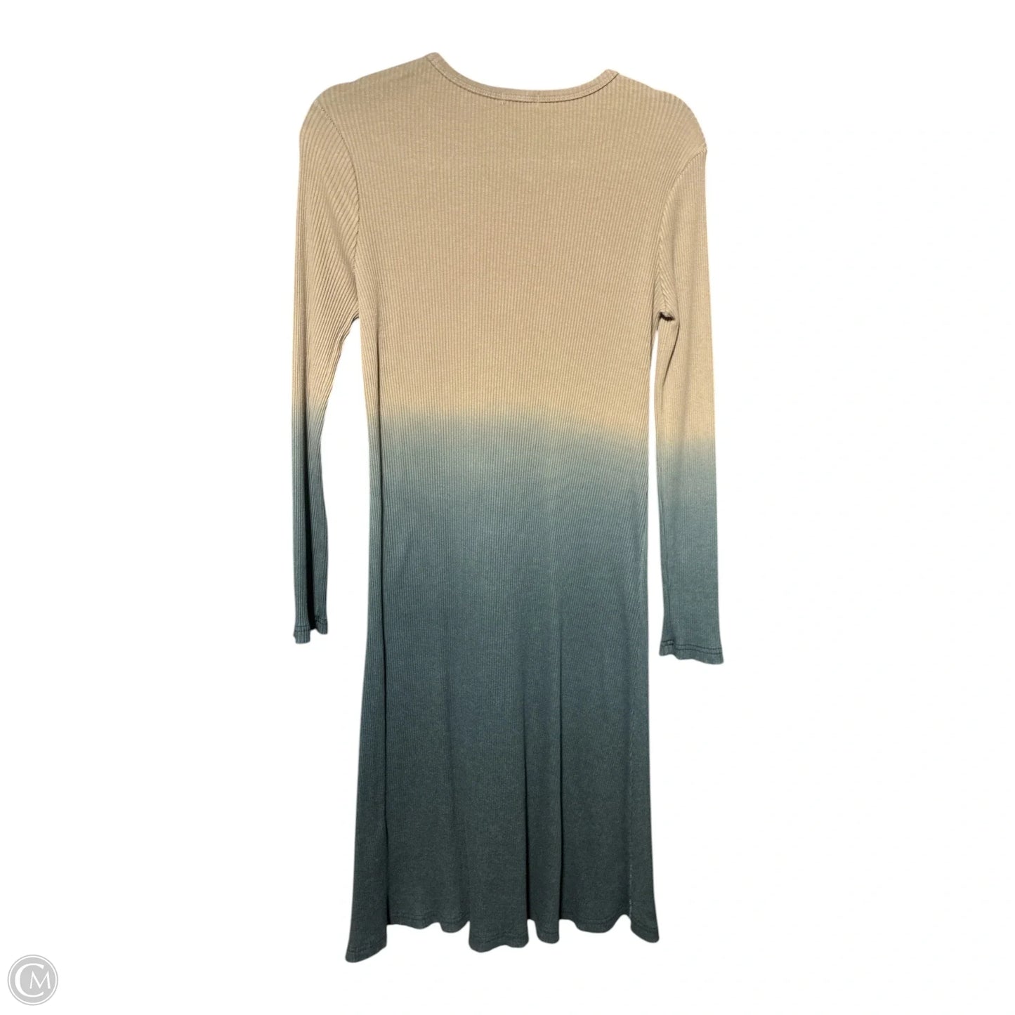 Dress Casual Midi By Clothes Mentor In Brown & Grey, Size: M