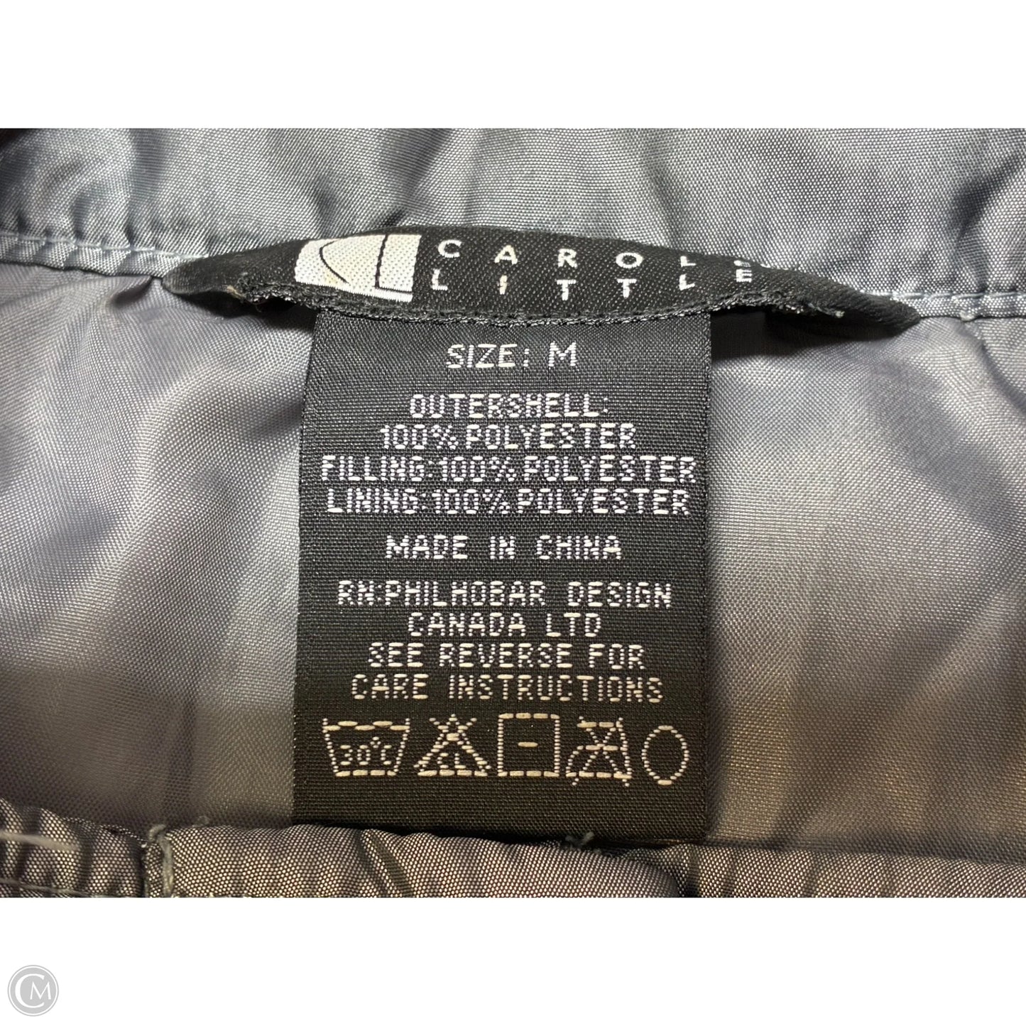 Vest Puffer & Quilted By Carole Little In Grey, Size: M