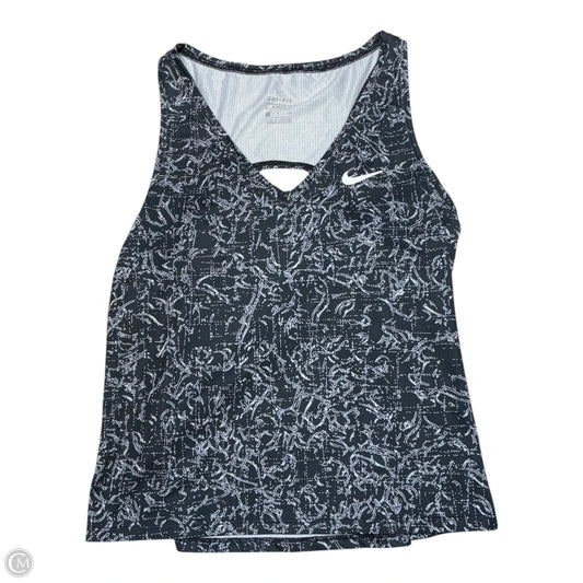 Athletic Tank Top By Nike In Black & White, Size: S
