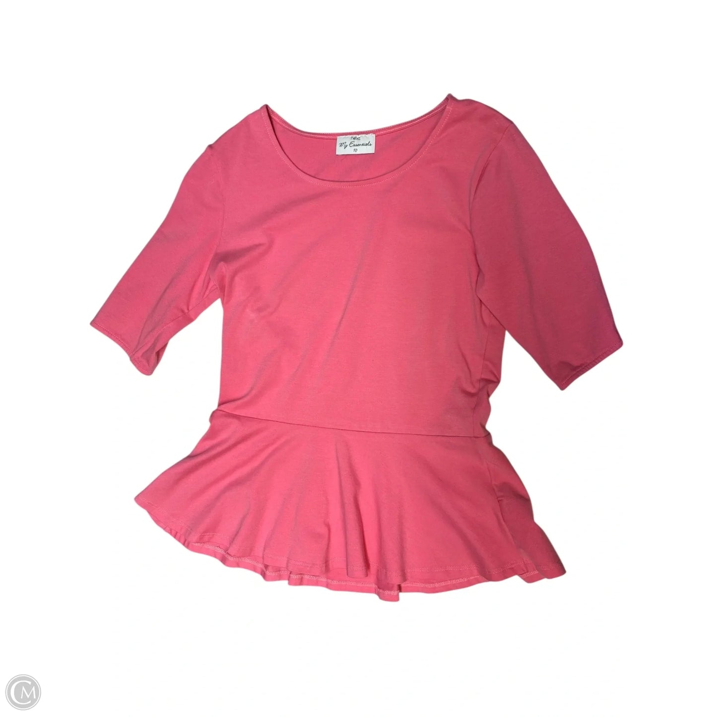 Top Short Sleeve By Cme In Pink, Size: M