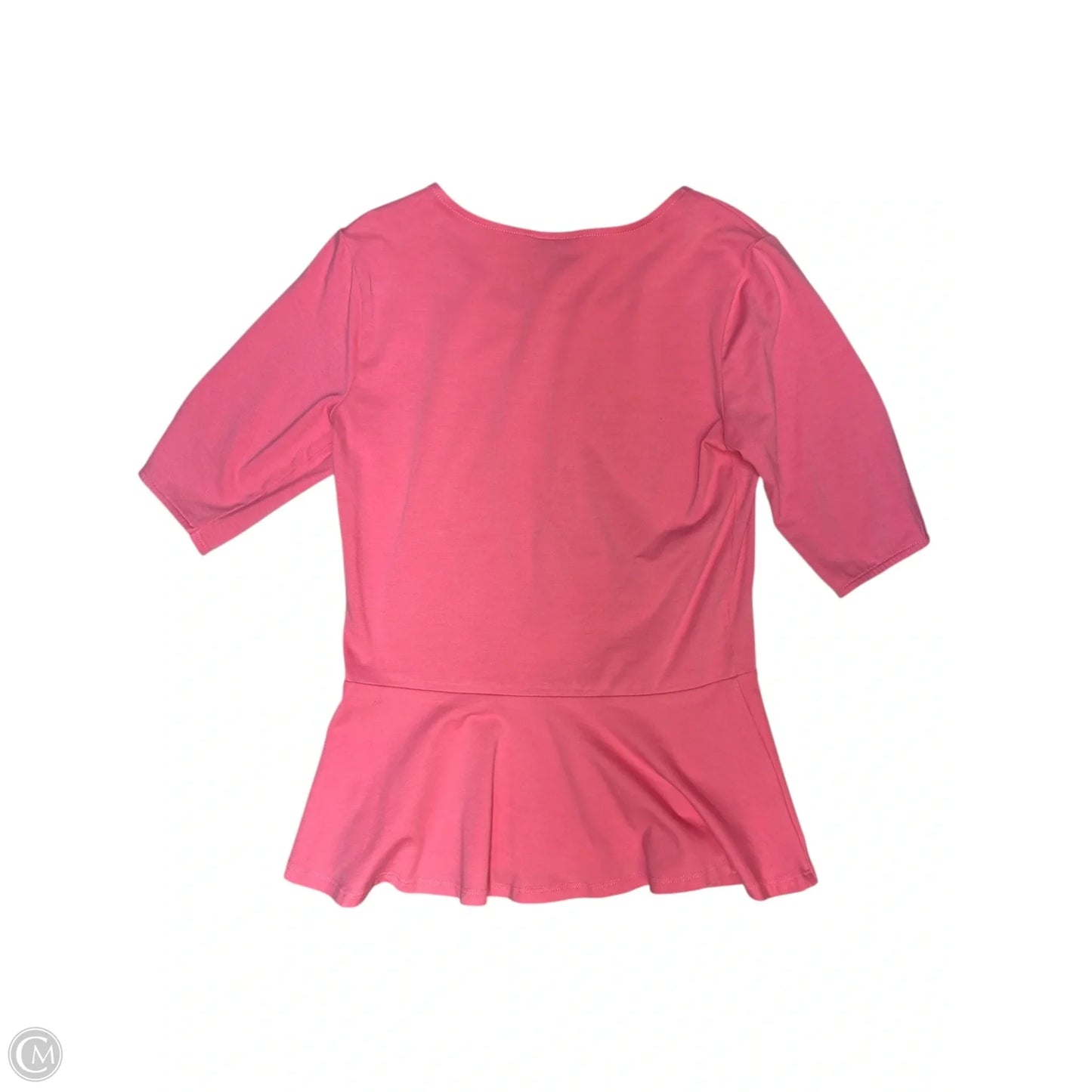 Top Short Sleeve By Cme In Pink, Size: M