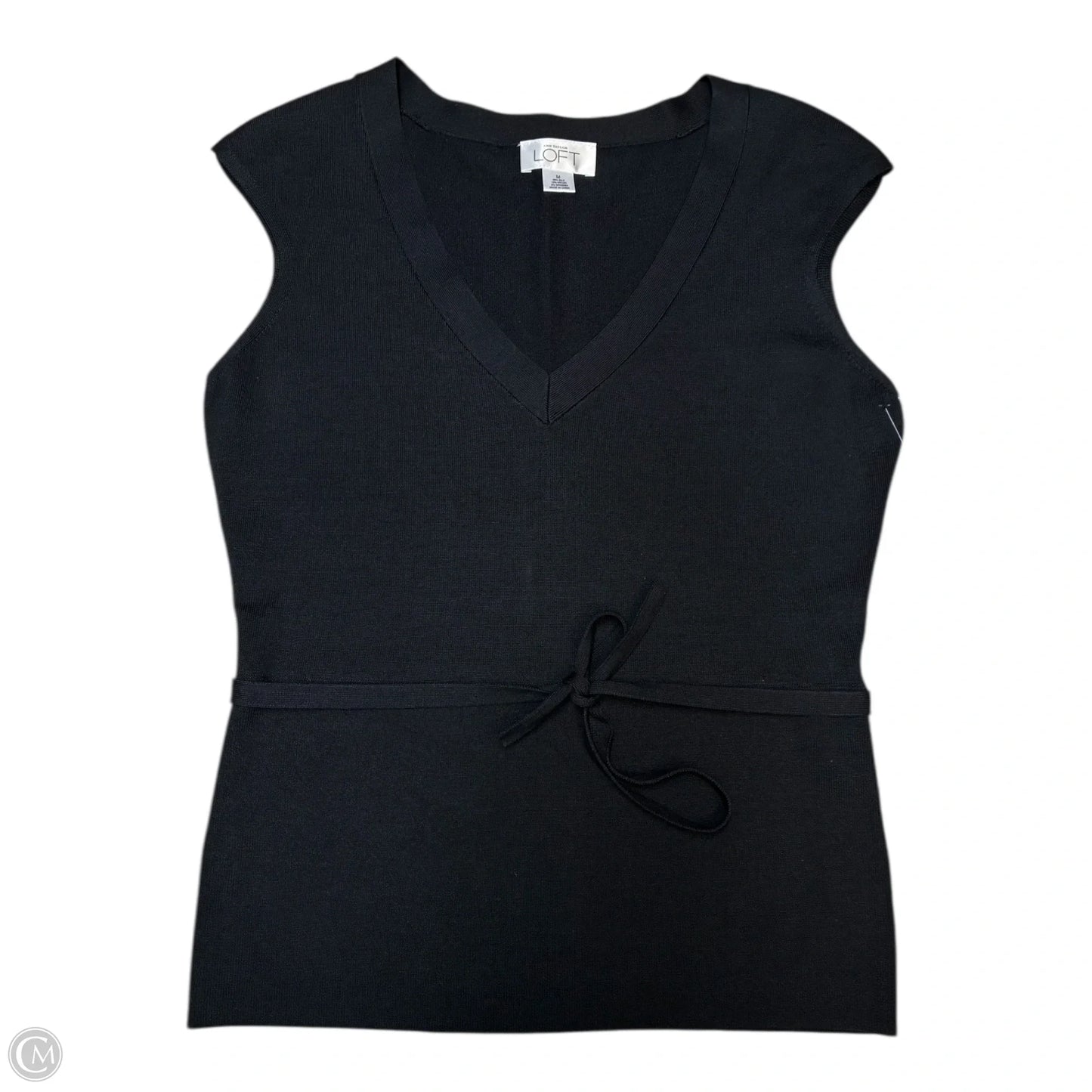 Top Sleeveless By Loft In Black, Size: M