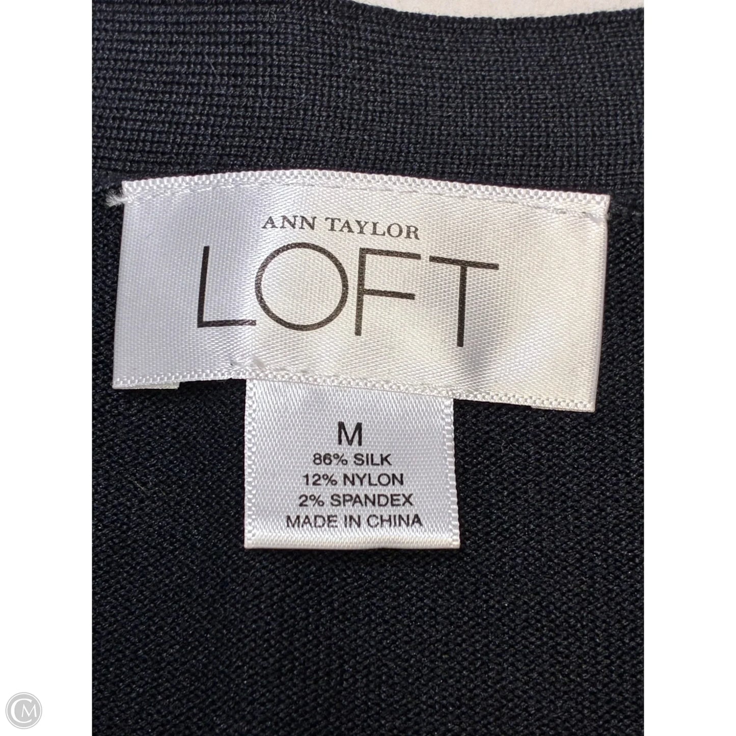 Top Sleeveless By Loft In Black, Size: M