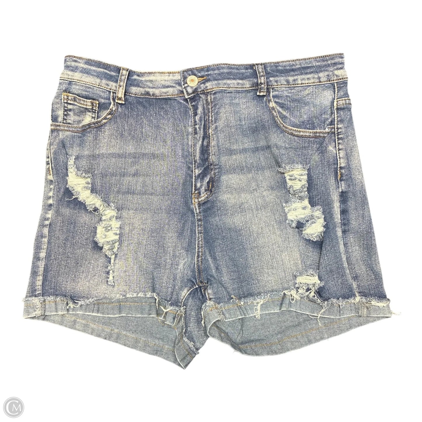 Shorts By Shein In Blue Denim, Size: 22