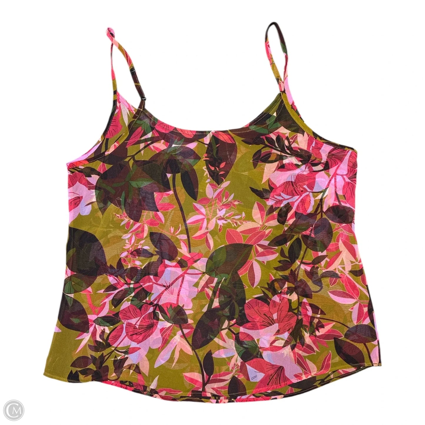Top Sleeveless By Cabi In Floral Print, Size: S