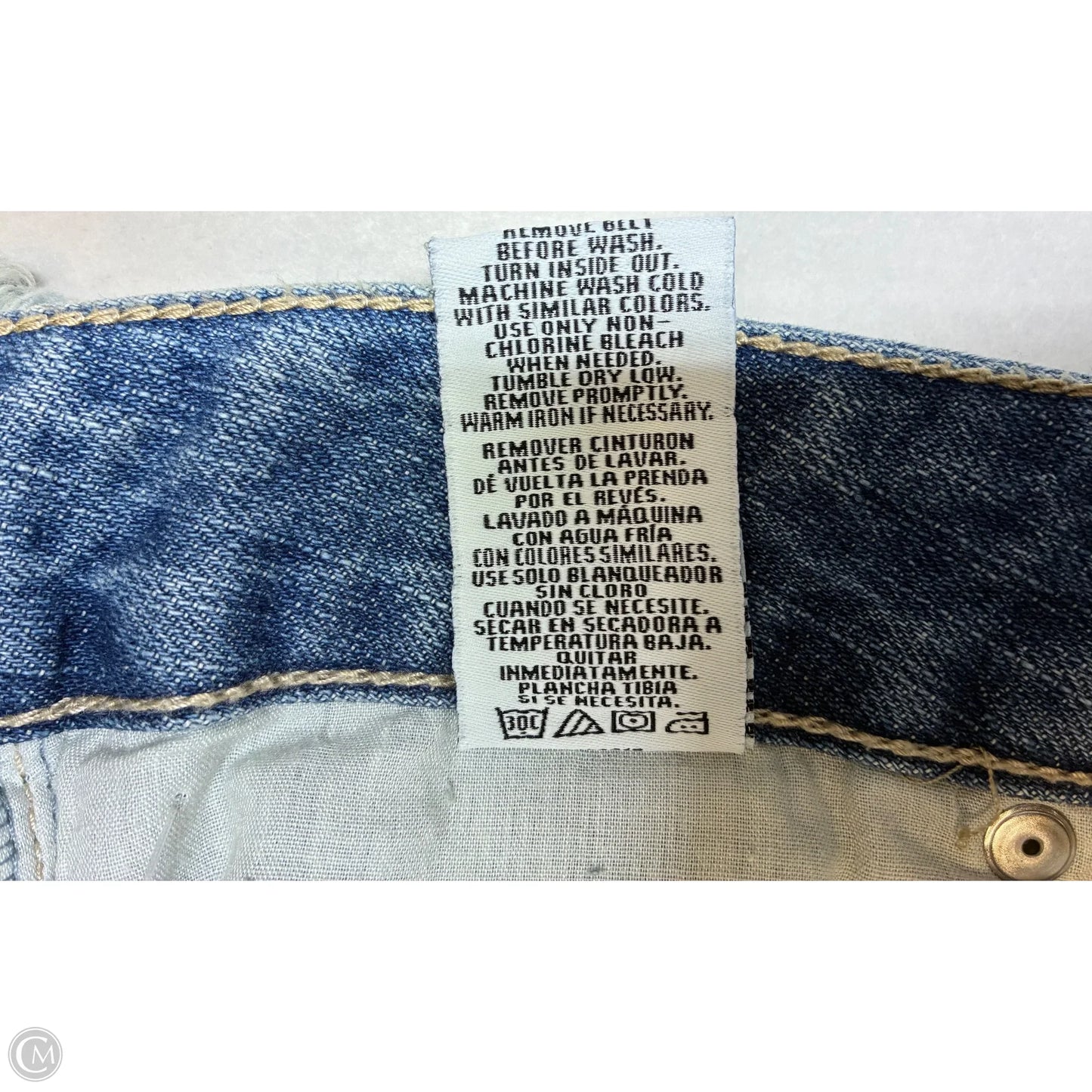 Shorts By Cme In Blue Denim, Size: 12