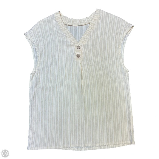 Top Sleeveless By Cmf In Cream, Size: S