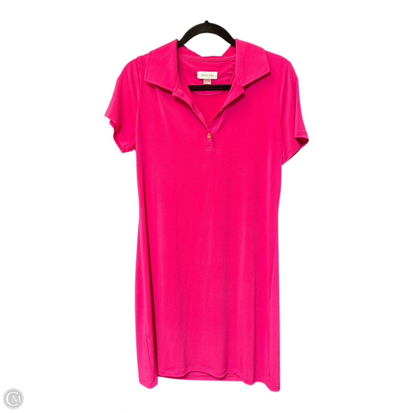 Dress Casual Midi By Calvin Klein In Pink, Size: M