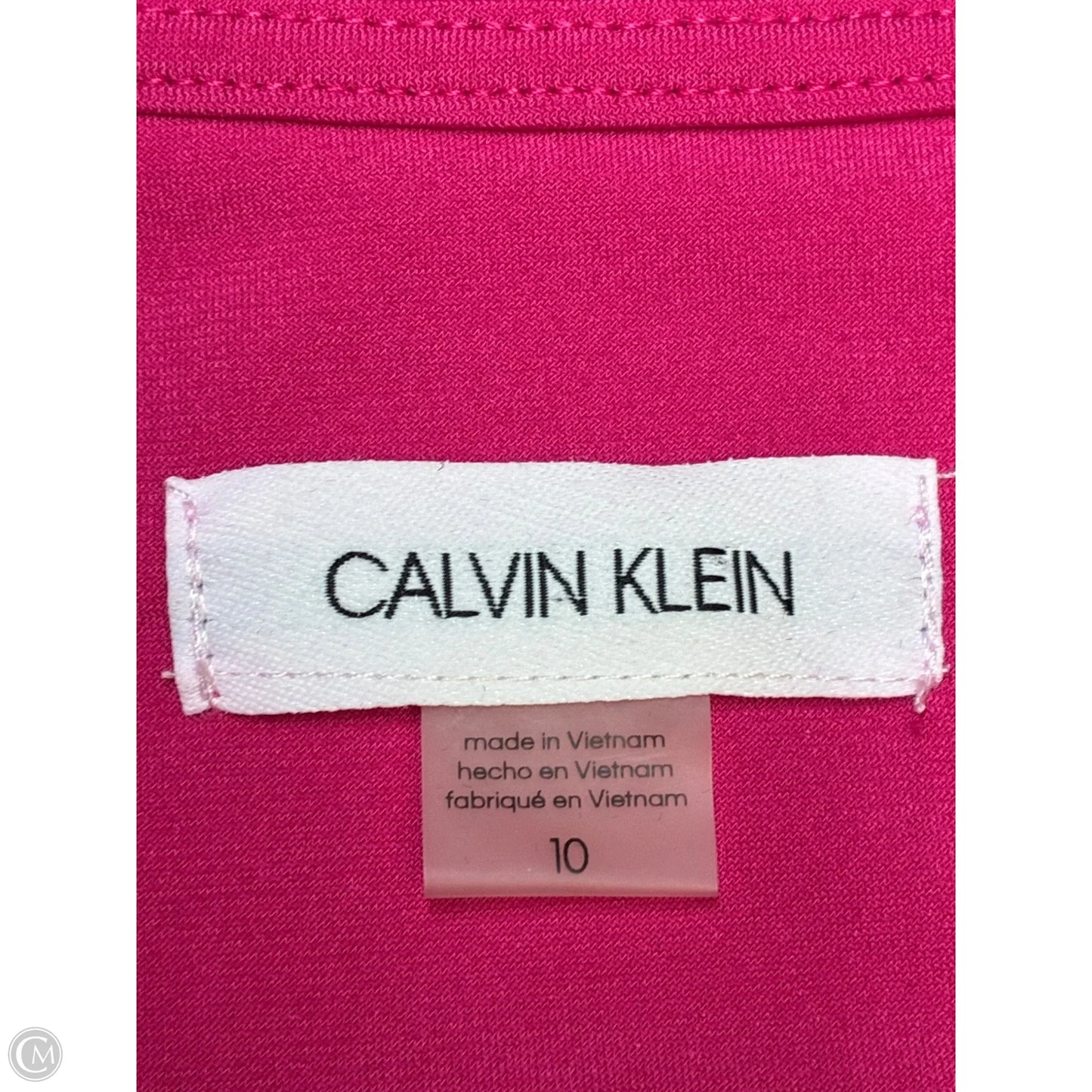 Dress Casual Midi By Calvin Klein In Pink, Size: M