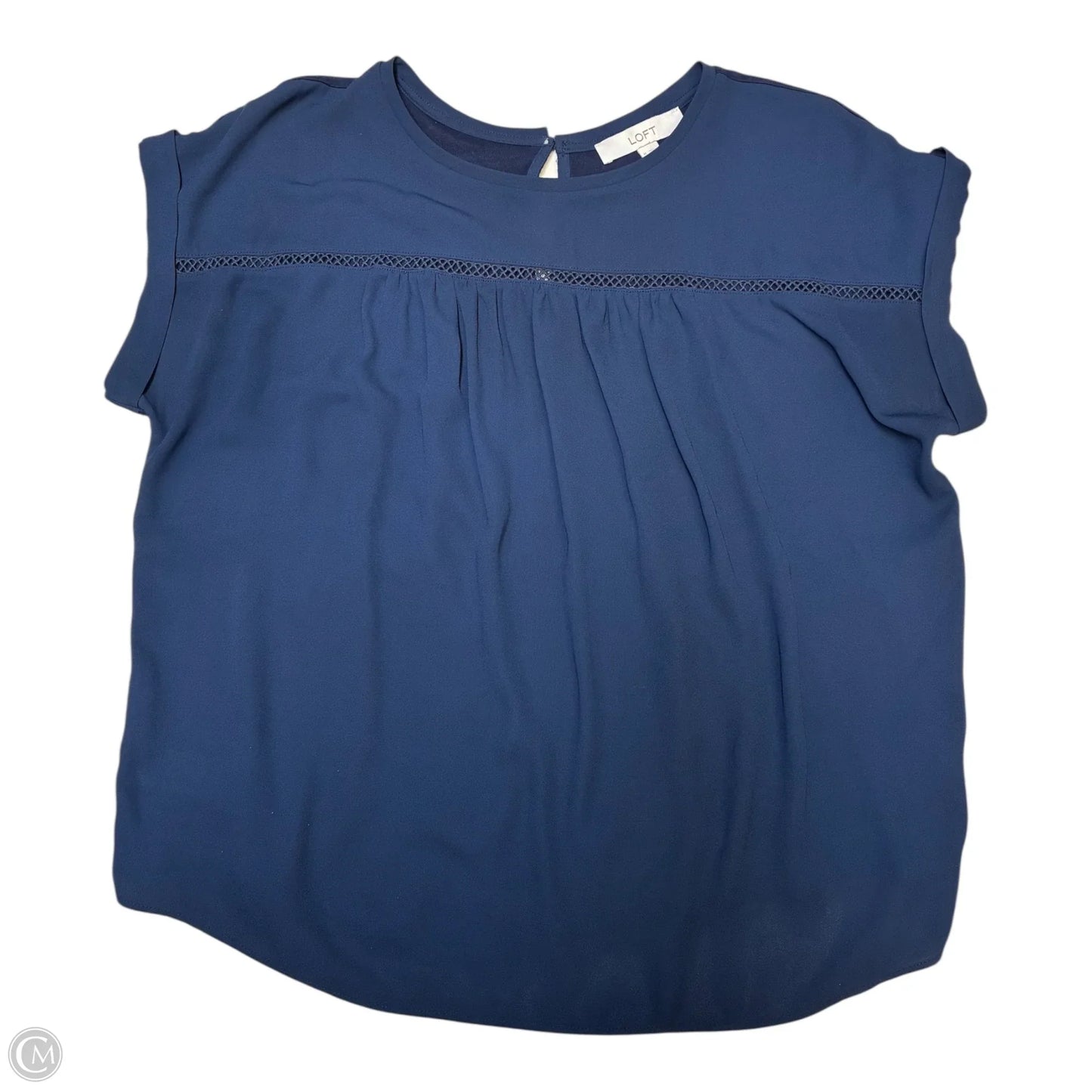 Blouse Sleeveless By Loft In Blue, Size: M