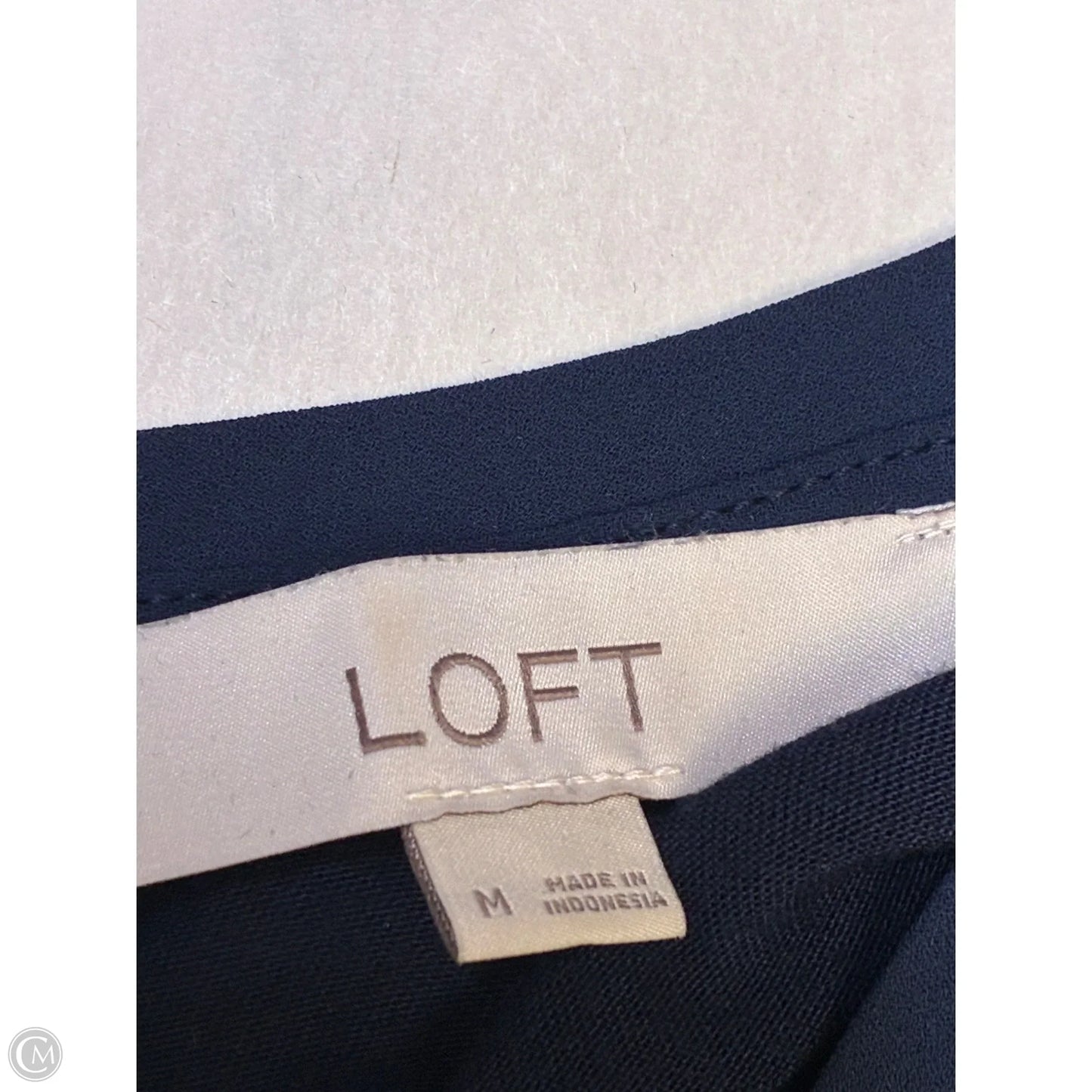 Blouse Sleeveless By Loft In Blue, Size: M