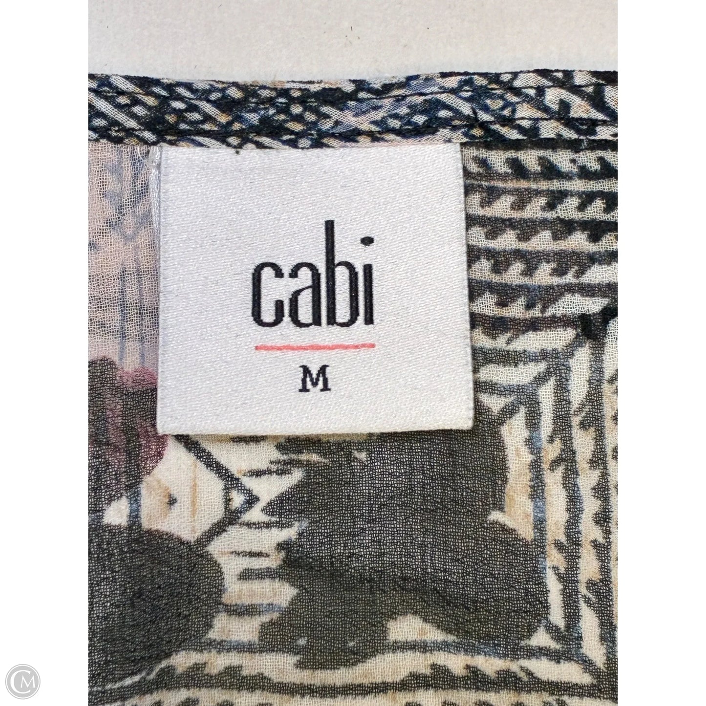 Blouse Sleeveless By Cabi In Black & Pink, Size: M