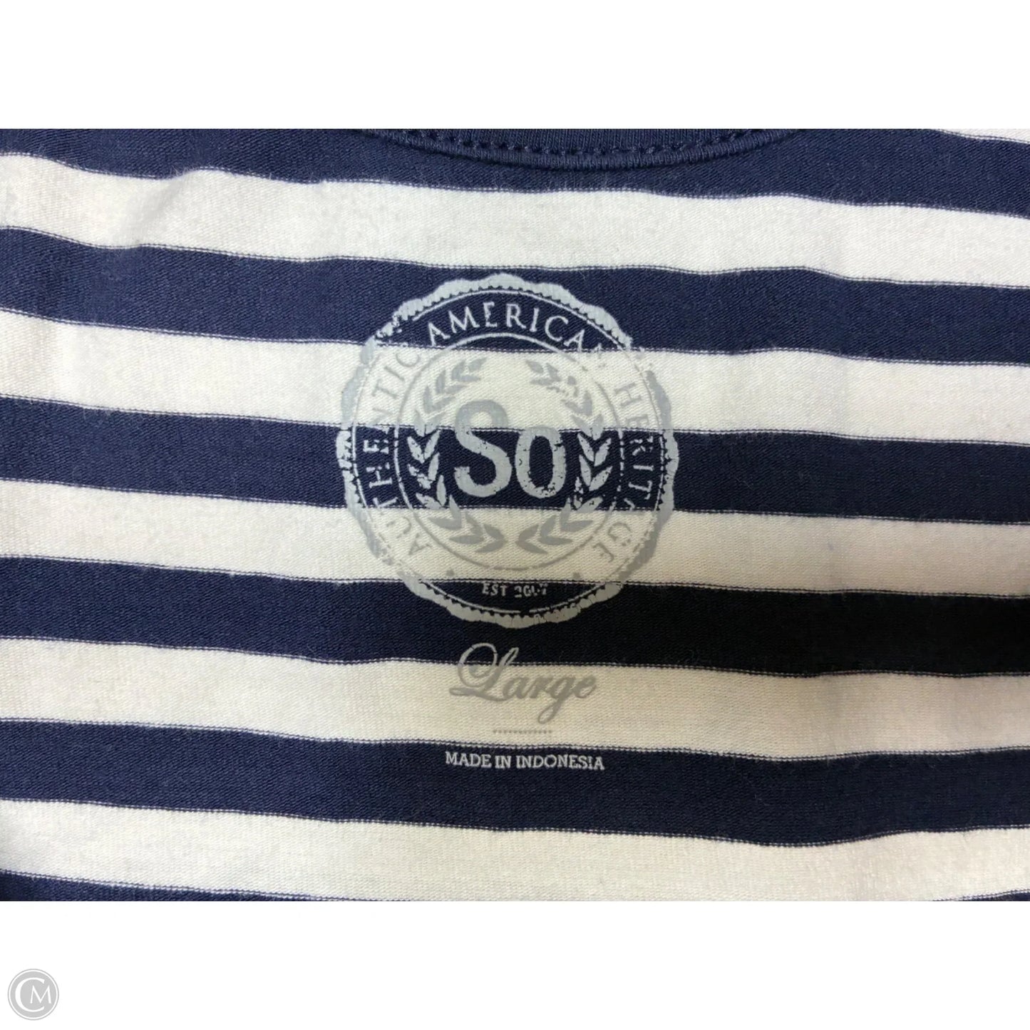 Dress Casual Short By Authentic In Blue & White, Size: L